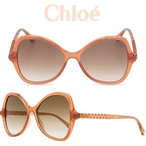 Chloé Eyewear Butterfly-Frame Sunglasses Orange